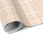 Subtle Pastel Pink and Tan Plaid Cadeaupapier (Rol Hoek)