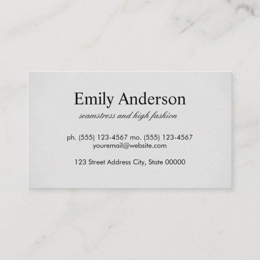 Subtle Pattern met Monogram Visitekaartje (Achterkant)