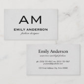 Subtle Pattern met Monogram Visitekaartje (Voorkant / Achterkant)