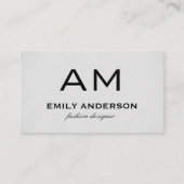 Subtle Pattern met Monogram Visitekaartje (Voorkant)