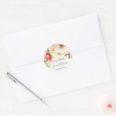 SUBTLE PEACH PINK WATERVERF FLORAL ENVELOPE SEAL RONDE STICKER (Envelop)
