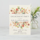 SUBTLE PEACH PINK WATERVERF FLORAL VERLOVING KAART (Staand voorkant)