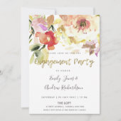 SUBTLE PEACH PINK WATERVERF FLORAL VERLOVING KAART (Voorkant)