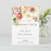 SUBTLE PEACH PINK WATERVERF FLORAL VERLOVING KAART (Staand voorkant)