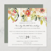 SUBTLE PEACH PINK WATERVERF FLORAL WORKSHOP EVAL KAART (Voorkant / Achterkant)