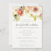 SUBTLE PEACH PINK WATERVERF FLORAL WORKSHOP EVAL KAART (Voorkant)