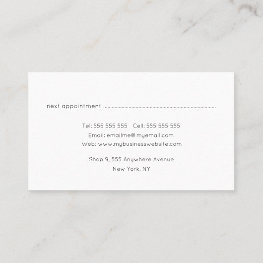 Subtle Pencil Moderne Native Artisan Business Afsprakenkaartje (Achterkant)