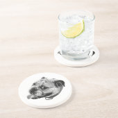 Subtle Pet Detail Zandsteen Onderzetter (Zijkant)