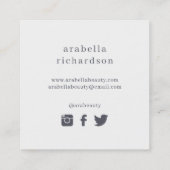 Subtle Pink and Peach Floral | Icons voor sociale  Vierkante Visitekaartje (Achterkant)