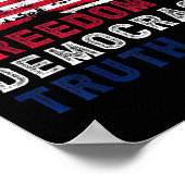 Subtle Political Freedom Democracy &amp; Truth Ame Poster (Hoek)