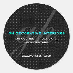 Subtle Polka Dots Initialen Sticker