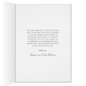 Subtle Red and White Floral Weddenschap Bedankt (Binnen (Rechts))