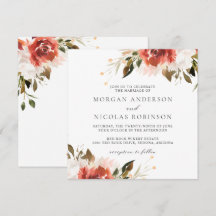 Subtle Red en White Floral Bouquet Wedding