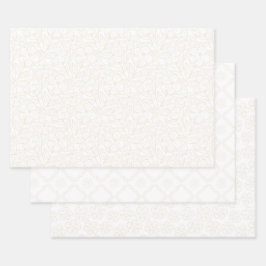 Subtle romantic outline floral design. inpakpapier vel