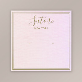 Subtle roze ombre Stud Earring Display Vierkante Visitekaartjes