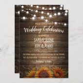 Subtle Rustic Sunflower Kaart (Voorkant / Achterkant)