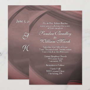 Subtle Sangria Wedding Invitation Kaart