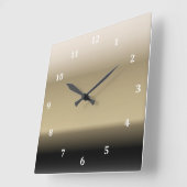 Subtle Shades of Beige to Black Ombre Gradient Vierkante Klok (Hoek)