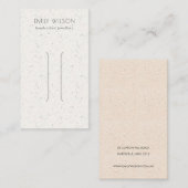 Subtle Soft White-keramische textuur Hair Pin Disp Visitekaartje (Voorkant / Achterkant)