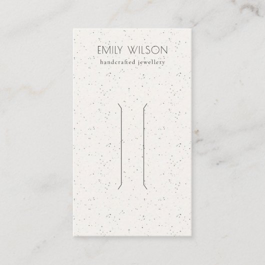 Subtle Soft White-keramische textuur Hair Pin Disp Visitekaartje (Voorkant)