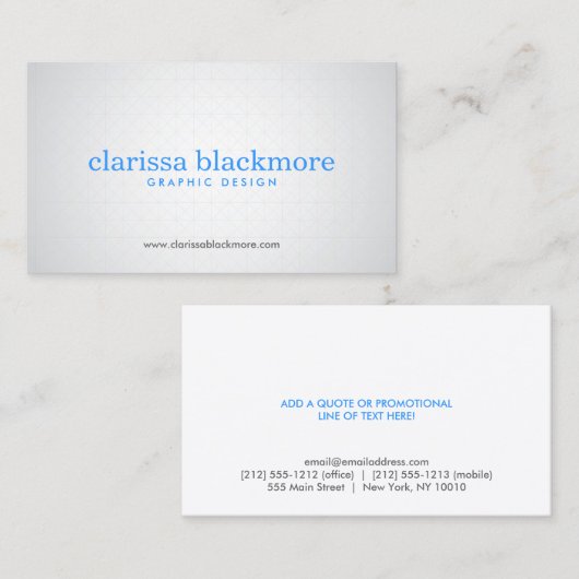 SUBTLE SPOTLIGHT No. 1 Designer Visitekaartje (Voorkant / Achterkant)