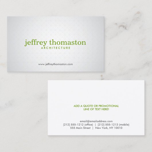 SUBTLE SPOTLIGHT No. 2 Designer Visitekaartje (Voorkant / Achterkant)