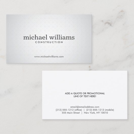 SUBTLE SPOTLIGHT No. 4 Designer Visitekaartje (Voorkant / Achterkant)