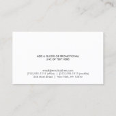 SUBTLE SPOTLIGHT No. 4 Designer Visitekaartje (Achterkant)