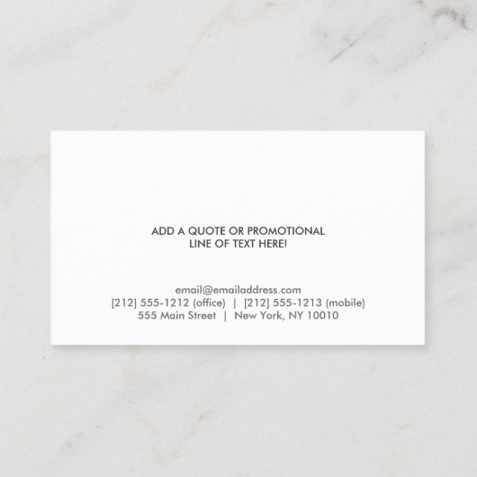 SUBTLE SPOTLIGHT No. 4 Designer Visitekaartje (Achterkant)