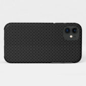 Subtle Spots - Donkergrijs op zwarte iPhone draagt Case-Mate iPhone Case (Achterkant (horizontaal))