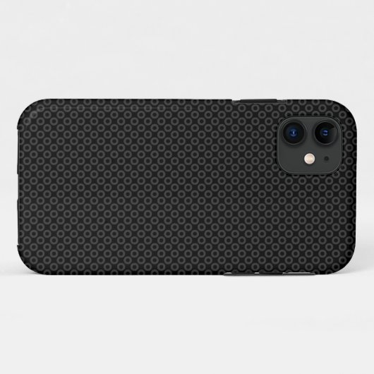 Subtle Spots - Donkergrijs op zwarte iPhone draagt Case-Mate iPhone Case (Achterkant (horizontaal))