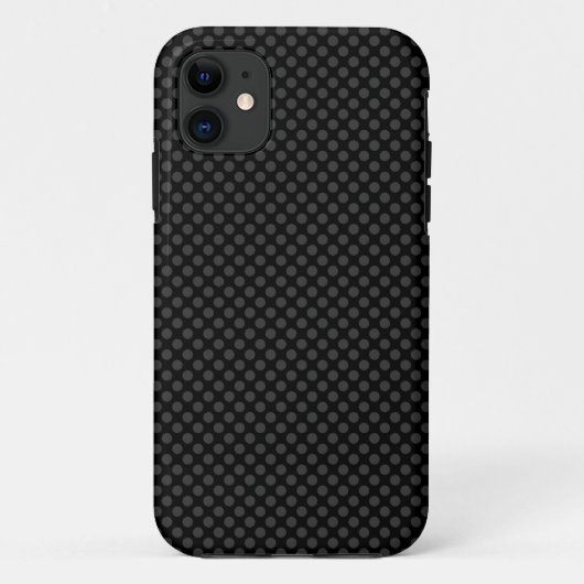 Subtle Spots - Donkergrijs op zwarte iPhone draagt Case-Mate iPhone Case (Achterkant)