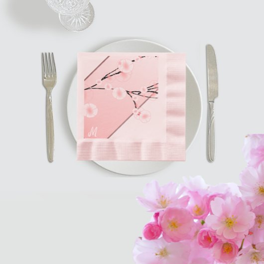 Subtle Spring Blossom - monogrammen Servet