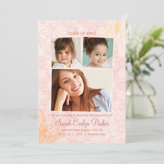 Subtle Swirls 3 Aankondiging van het Foto Afstuder (Staand voorkant)