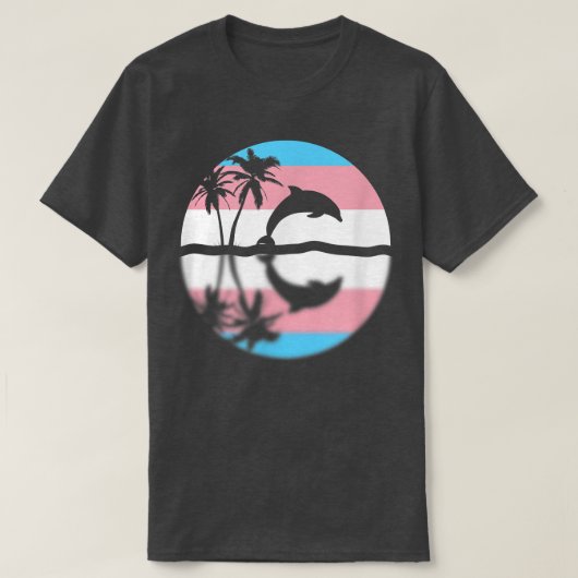 Subtle Transgender Pride Sunset, Trans Flag, Pride T-shirt (Design voorkant)