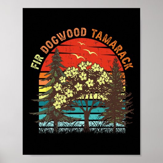 Subtle Tree Anti Trump Fir Dogwood Tamarack 1 Poster (Voorkant)