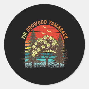 Subtle Tree Anti Trump Fir Dogwood Tamarack 1 Ronde Sticker