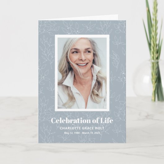 Subtle Vines Photo Memorial Programme Programma (Voorkant)