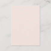 SUBTLE WASH BLUSH PINK FLORAL DISPLAY BABY SHOWER INFORMATIEKAARTJE (Achterkant)