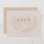 Subtle Waterverf Floral Wedding RSVP Kaart (Voorkant / Achterkant)