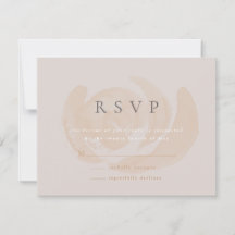 Subtle Waterverf Floral Wedding RSVP Kaart