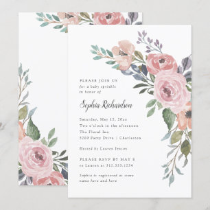 Subtle Waterverf Rozen   Baby Sprinkle Kaart