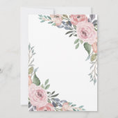 Subtle Waterverf Rozen | Engagement Party Kaart (Achterkant)