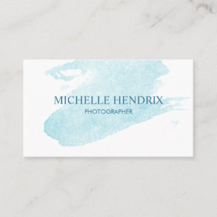 Subtle Waterverf Turquise Artistic Designer Card Visitekaartje