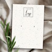 Subtle White Ceramic Earing Display Logo Visitekaartje