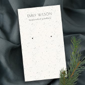 Subtle White Ceramic Earring Stud Display Visitekaartje