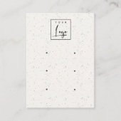 Subtle White Ceramic Texture 3 Earing Display Logo Visitekaartje (Voorkant)