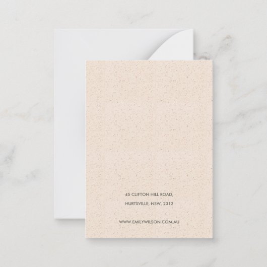 SUBTLE WHITE CERAMIC TEXTURE 3 EARRING DISPLAY NOTITIEKAARTJE (Achterkant)