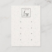 Subtle White Ceramic Texture 4 Earing Display Logo Visitekaartje (Voorkant)