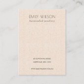 Subtle White Ceramic Texture 4 Earing Display Logo Visitekaartje (Achterkant)